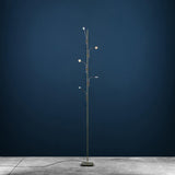 Wa Wa Designer Standing Floor Lamp with Integrated LED and Stainless Steel Accents