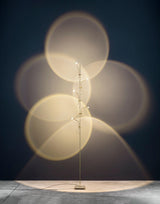 Wa Wa Designer Standing Floor Lamp with Integrated LED and Stainless Steel Accents