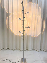 Wa Wa Designer Standing Floor Lamp with Integrated LED and Stainless Steel Accents