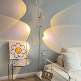 Wa Wa Designer Standing Floor Lamp with Integrated LED and Stainless Steel Accents