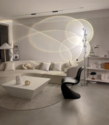 Wa Wa Designer Standing Floor Lamp with Integrated LED and Stainless Steel Accents