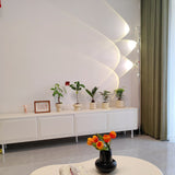 Wa Wa Designer Standing Floor Lamp with Integrated LED and Stainless Steel Accents