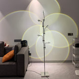 Wa Wa Designer Standing Floor Lamp with Integrated LED and Stainless Steel Accents