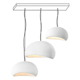 Modern Organic Cloud Chandelier with Rough Texture HDPE Shades and Adjustable Cables