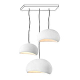 Modern Organic Cloud Chandelier with Rough Texture HDPE Shades and Adjustable Cables