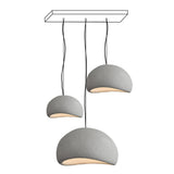 Modern Organic Cloud Chandelier with Rough Texture HDPE Shades and Adjustable Cables