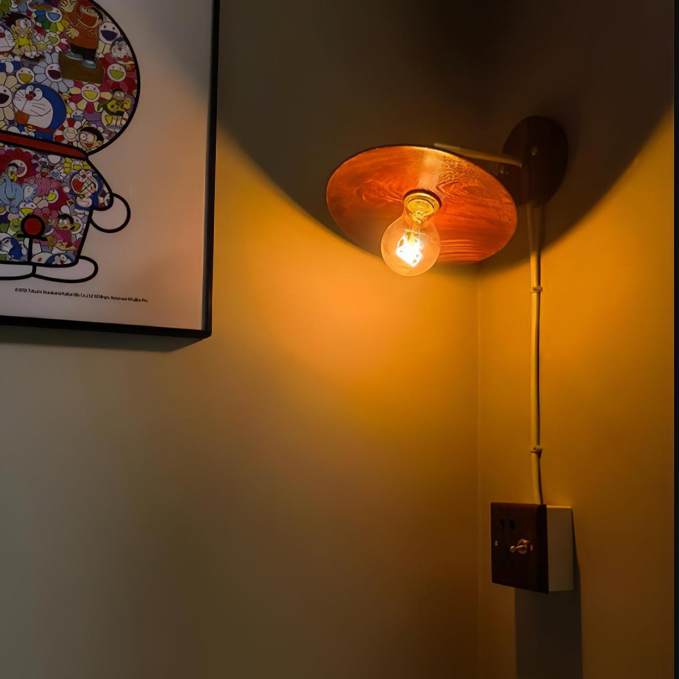 mid-century-modern-walnut-and-brass-flared-sconce-wall-light-for-living-room