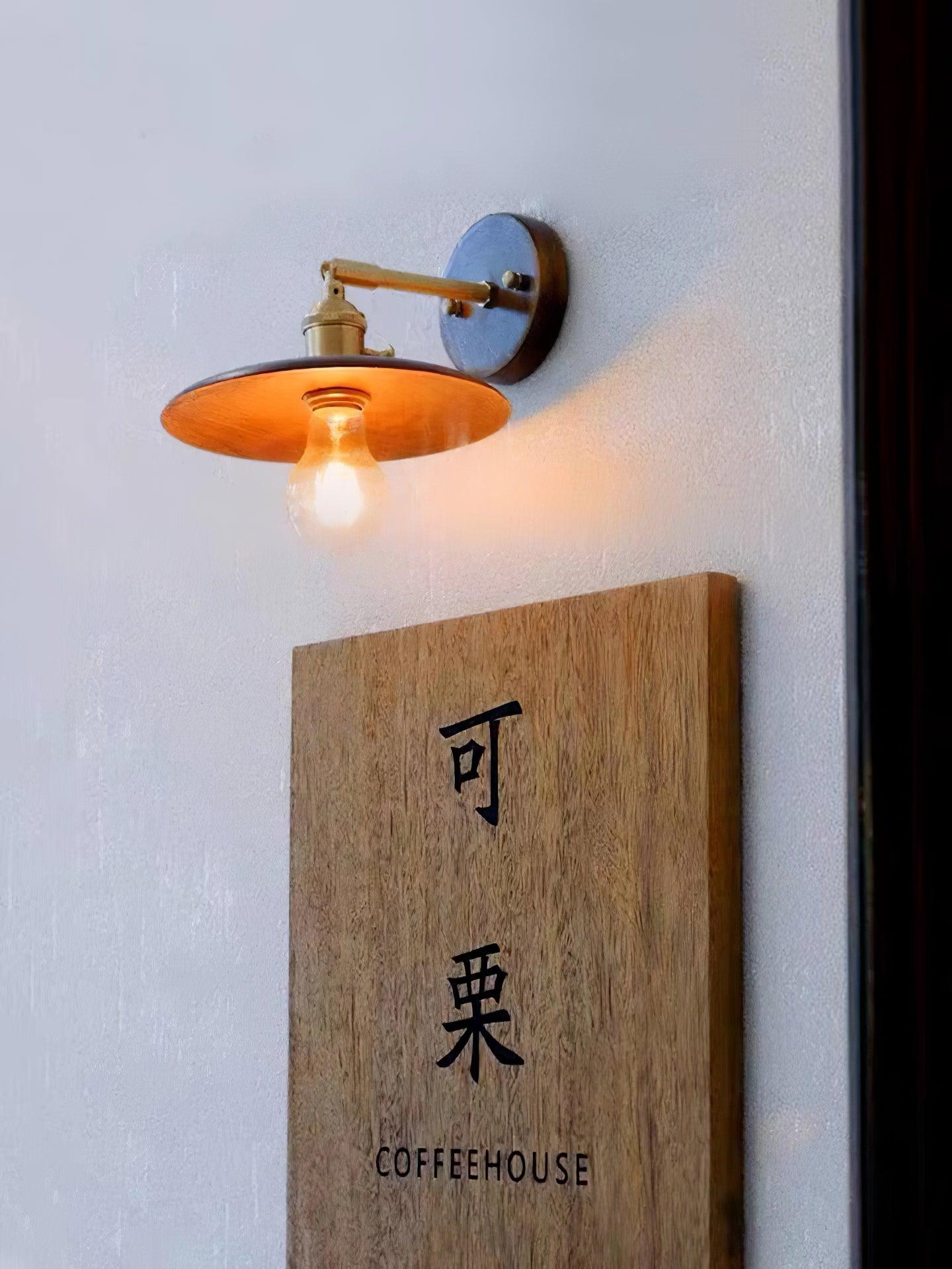 mid-century-modern-walnut-and-brass-flared-sconce-wall-light-for-living-room