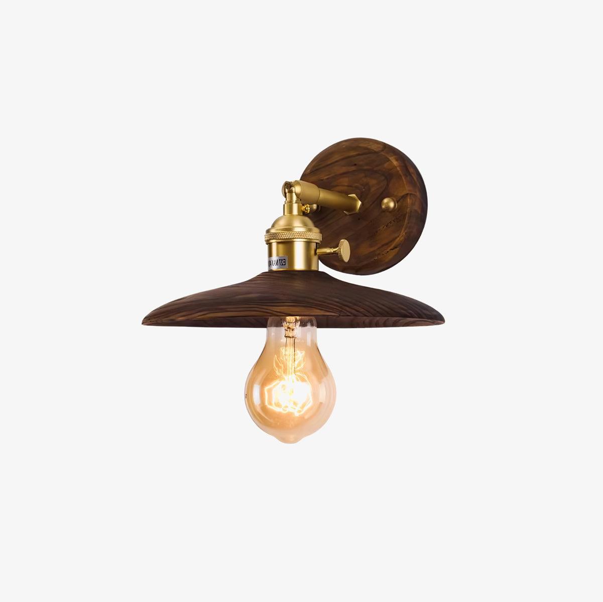 mid-century-modern-walnut-and-brass-flared-sconce-wall-light-for-living-room
