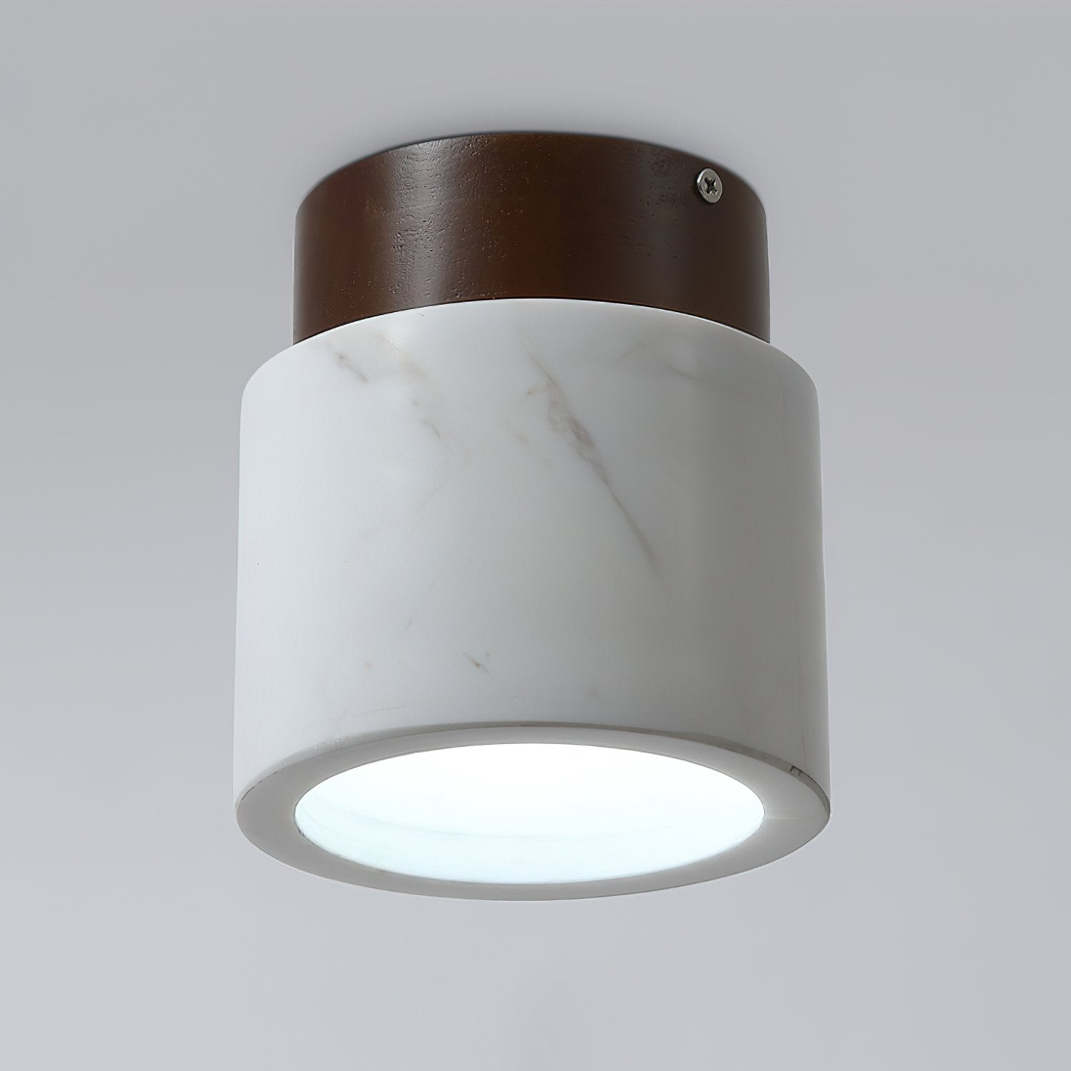 modern-walnut-wood-and-ripple-marble-flush-mount-ceiling-light-with-globe-glass-shade