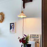 modern-walnut-wood-retractable-wall-sconce-with-pleated-ceramic-shade-and-adjustable-arm