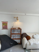 modern-walnut-wood-retractable-wall-sconce-with-pleated-ceramic-shade-and-adjustable-arm