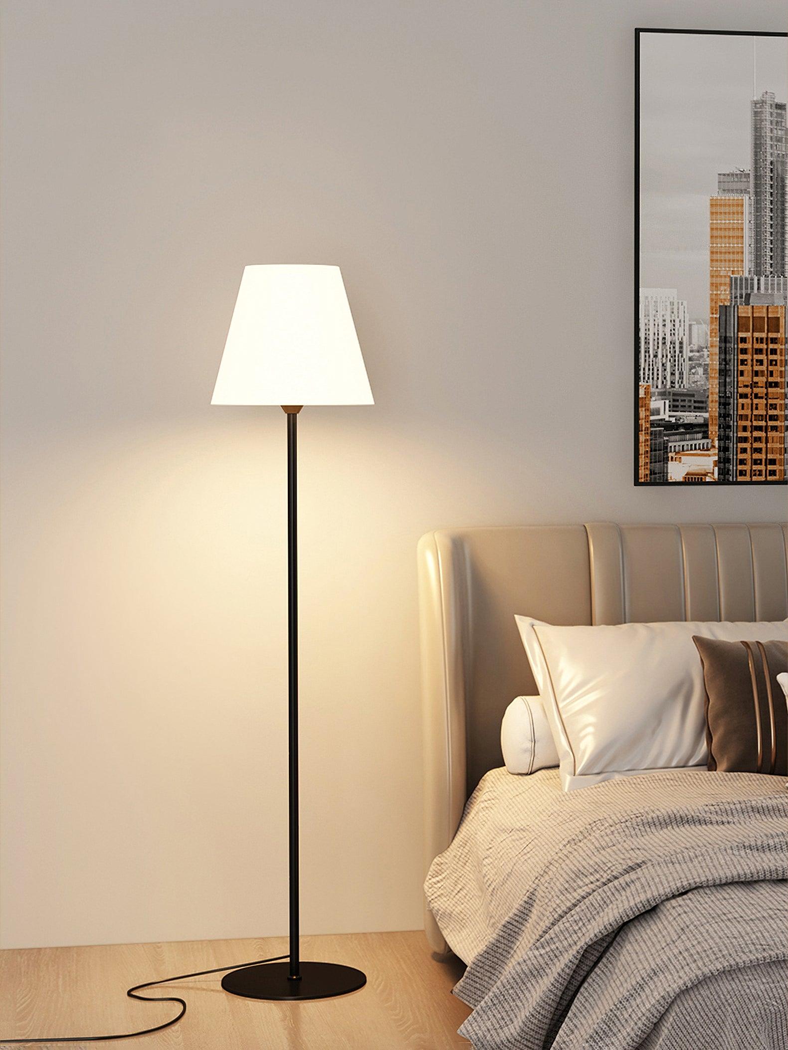 Modern Ward Floor Standing Lamp with Metal and Acrylic Shade for Living Room