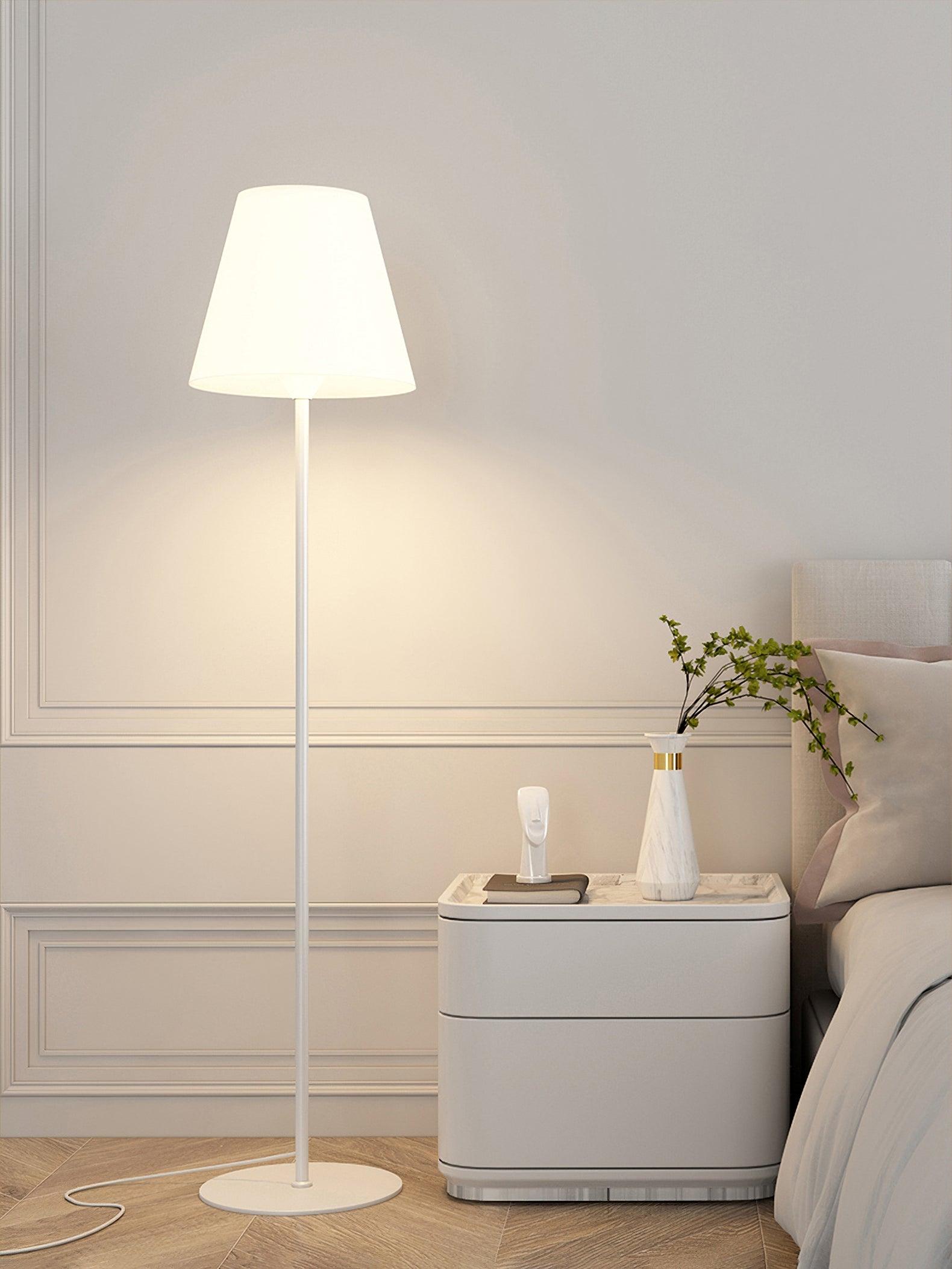 Modern Ward Floor Standing Lamp with Metal and Acrylic Shade for Living Room