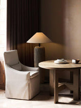 Vintage Weathered Wood Grain Floor Lamp for Reading and Living Room