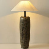 Vintage Weathered Wood Grain Floor Lamp for Reading and Living Room