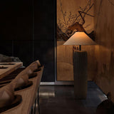 Vintage Weathered Wood Grain Floor Lamp for Reading and Living Room