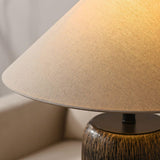 Vintage Weathered Wood Grain Floor Lamp for Reading and Living Room