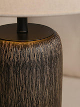 Vintage Weathered Wood Grain Floor Lamp for Reading and Living Room