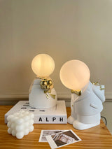 Elegant Baroque Resin Table Lamp for Weddings and Events Decorative LED USB Desk Light