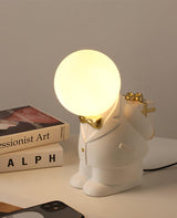Elegant Baroque Resin Table Lamp for Weddings and Events Decorative LED USB Desk Light