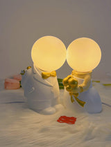 Elegant Baroque Resin Table Lamp for Weddings and Events Decorative LED USB Desk Light