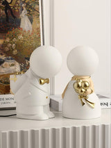 Elegant Baroque Resin Table Lamp for Weddings and Events Decorative LED USB Desk Light