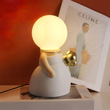 Elegant Baroque Resin Table Lamp for Weddings and Events Decorative LED USB Desk Light