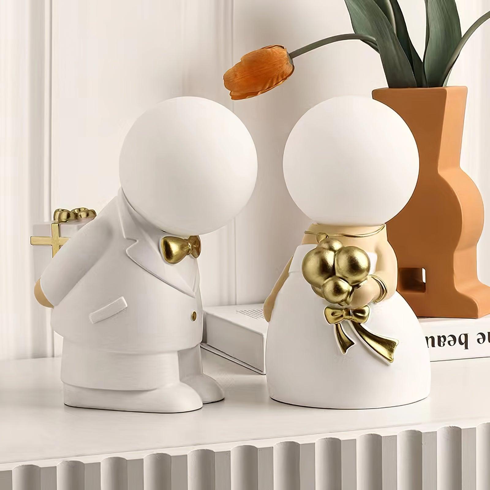 Elegant Baroque Resin Table Lamp for Weddings and Events Decorative LED USB Desk Light