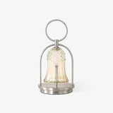 Rechargeable LED Glass Table Lamp Portable Battery Powered Lantern for Bedroom Living Room and Camping