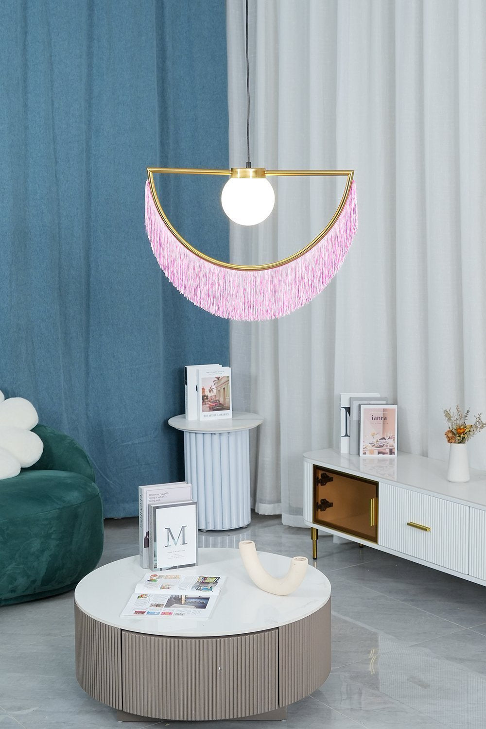 modern-bohemian-tassel-fringe-pendant-light-with-glass-globe-and-gold-metal-frame