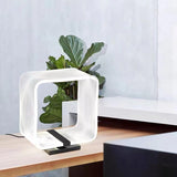 Modern Acrylic Geometric Cube LED Table Lamp Laser Engraved Portable Mood Lighting