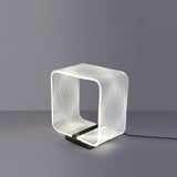 Modern Acrylic Geometric Cube LED Table Lamp Laser Engraved Portable Mood Lighting