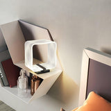 Modern Acrylic Geometric Cube LED Table Lamp Laser Engraved Portable Mood Lighting