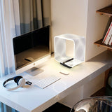 Modern Acrylic Geometric Cube LED Table Lamp Laser Engraved Portable Mood Lighting
