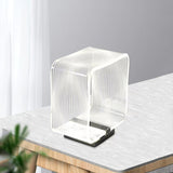 Modern Acrylic Geometric Cube LED Table Lamp Laser Engraved Portable Mood Lighting