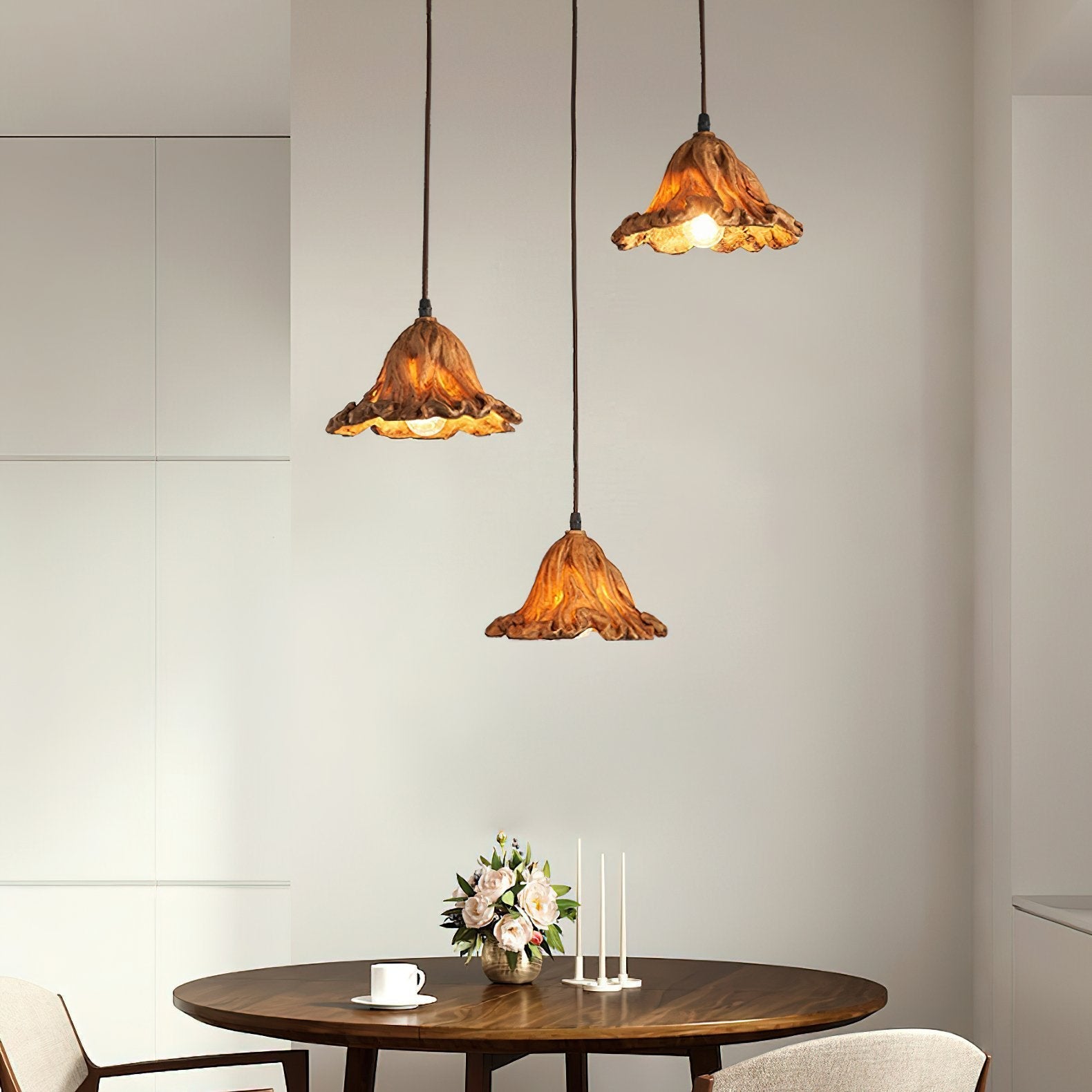handcrafted-lotus-leaf-resin-pendant-lamp-wood-finish-ceiling-light-for-living-room