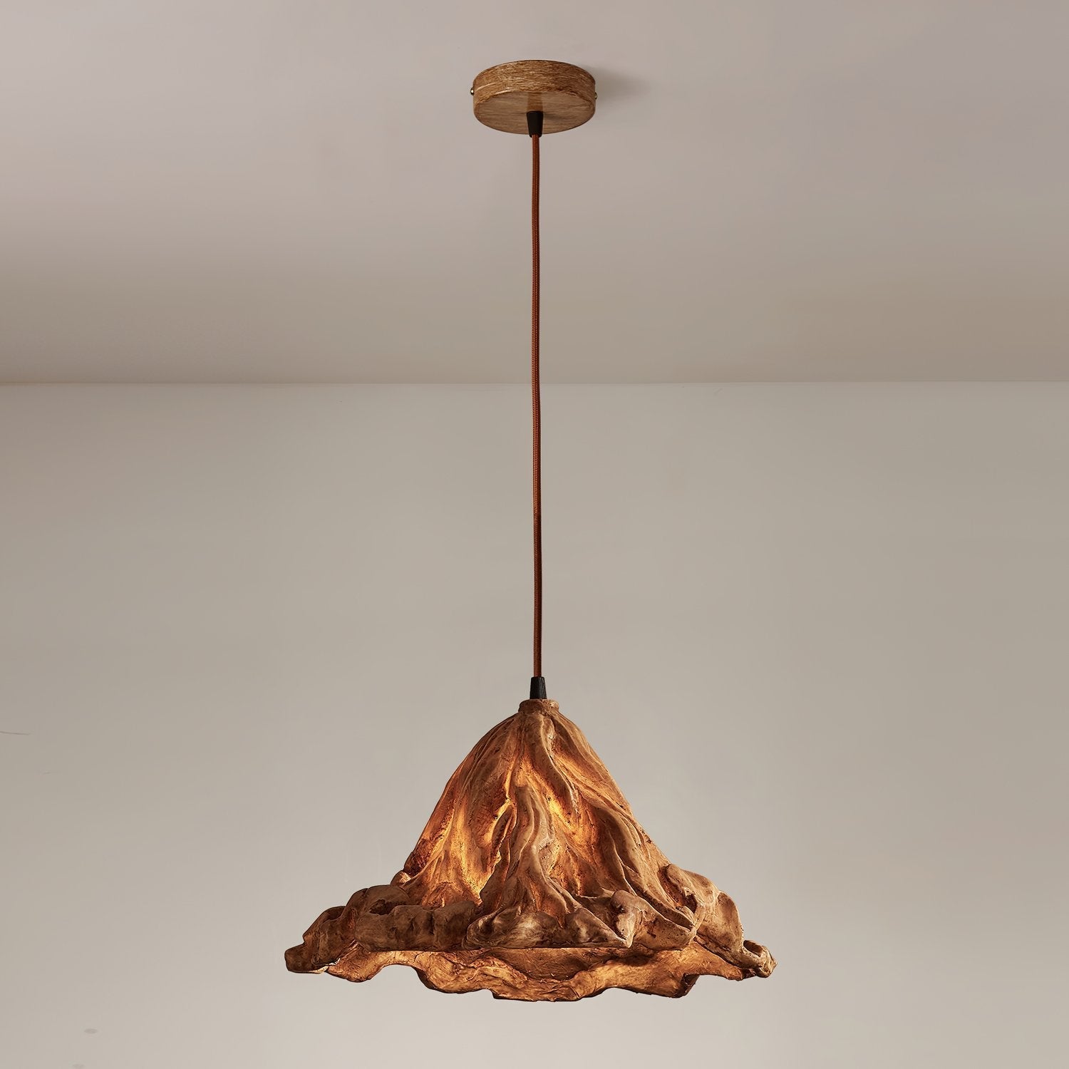 handcrafted-lotus-leaf-resin-pendant-lamp-wood-finish-ceiling-light-for-living-room