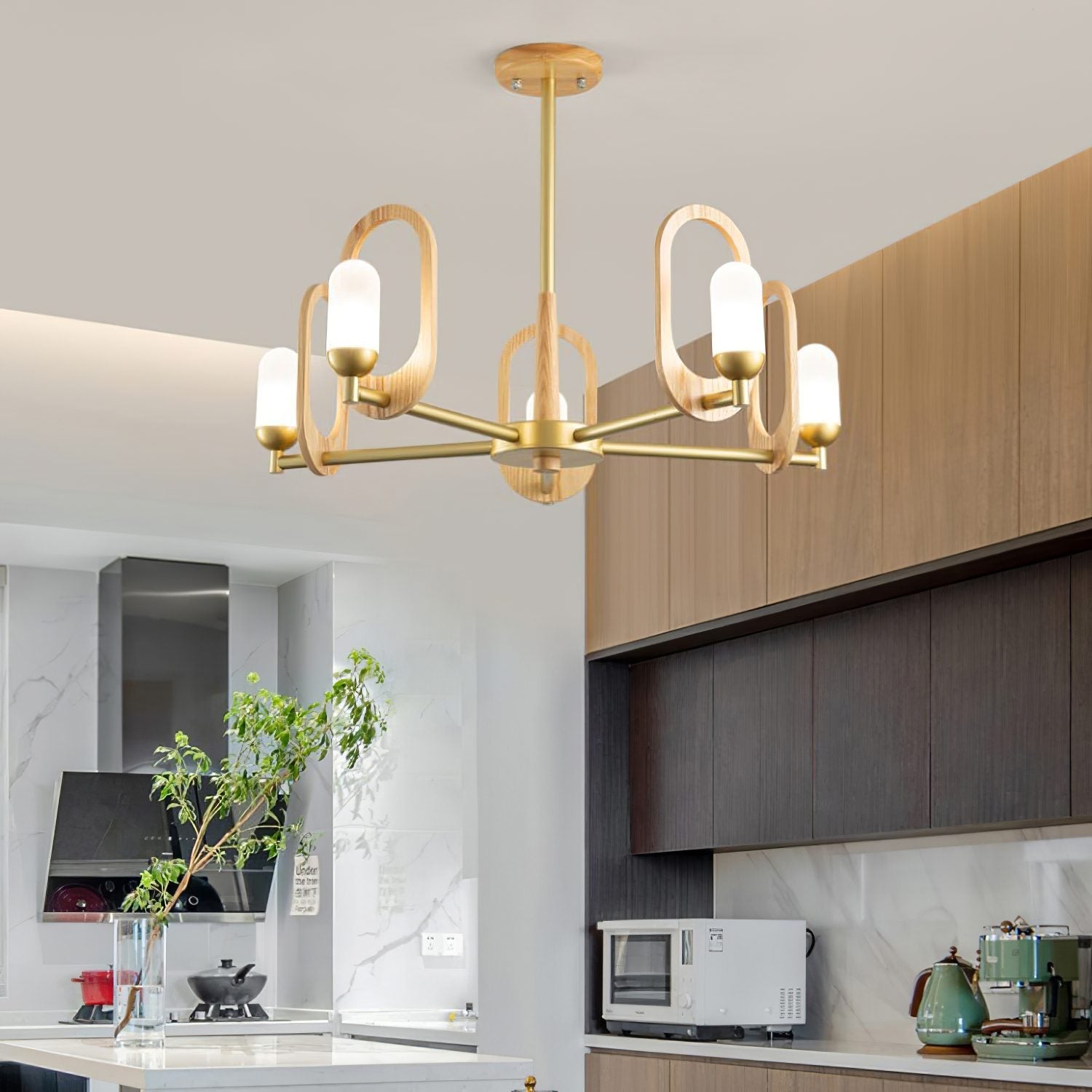 modern-rubberwood-oval-halo-chandelier-with-white-glass-globes-for-living-room