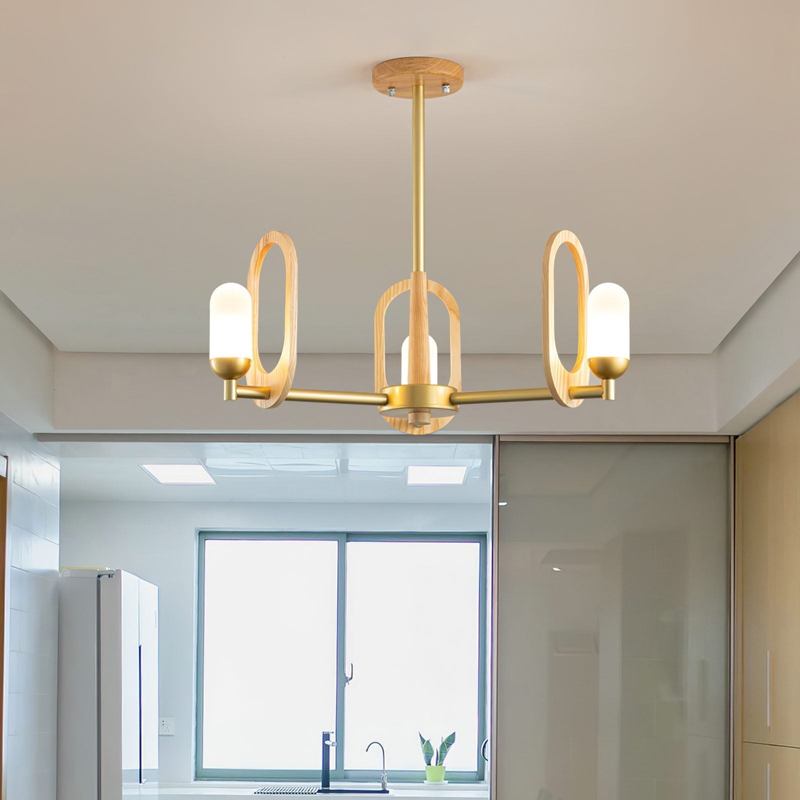 modern-rubberwood-oval-halo-chandelier-with-white-glass-globes-for-living-room