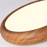 Nordic Minimalist Wood Grain Round LED Ceiling Light Flush Mount Overhead Fixture