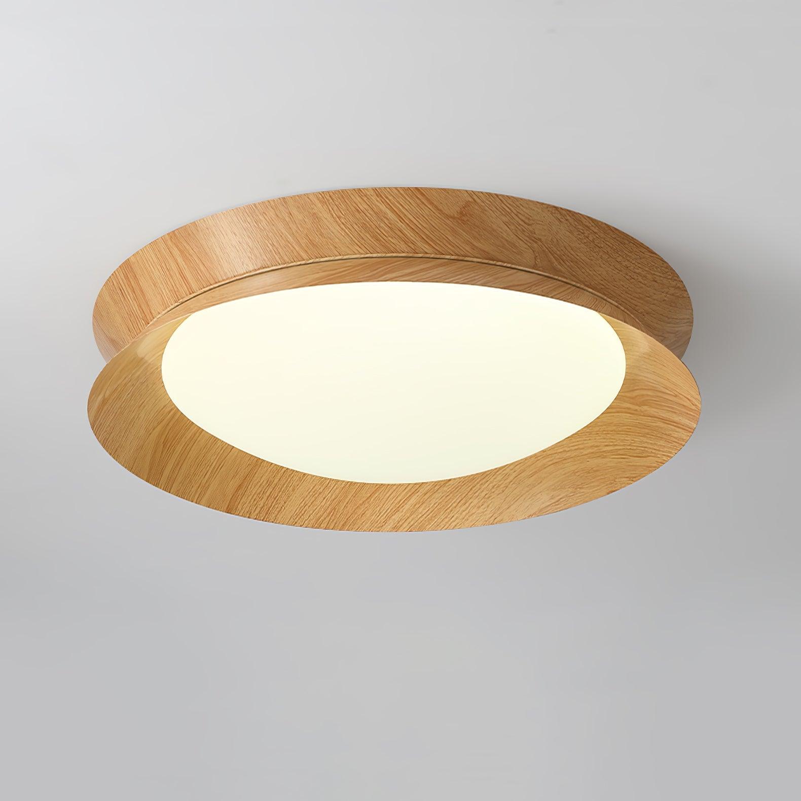 Modern Geometric Double Half Round LED Flush Mount Ceiling Light Minimalist Interior Fixture