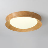Modern Geometric Double Half Round LED Flush Mount Ceiling Light Minimalist Interior Fixture