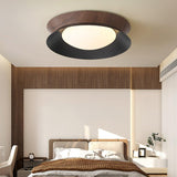 Modern Geometric Double Half Round LED Flush Mount Ceiling Light Minimalist Interior Fixture
