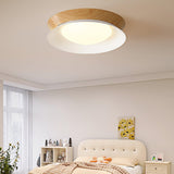 Modern Geometric Double Half Round LED Flush Mount Ceiling Light Minimalist Interior Fixture