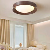 Modern Geometric Double Half Round LED Flush Mount Ceiling Light Minimalist Interior Fixture