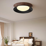Modern Geometric Double Half Round LED Flush Mount Ceiling Light Minimalist Interior Fixture