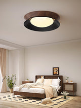 Modern Geometric Double Half Round LED Flush Mount Ceiling Light Minimalist Interior Fixture