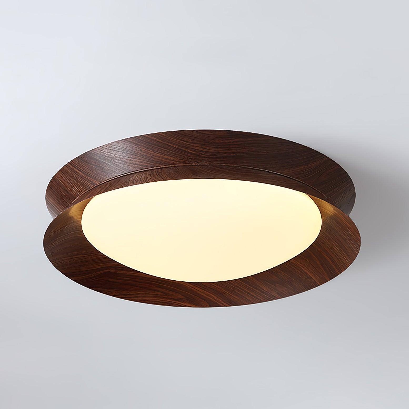 Modern Geometric Double Half Round LED Flush Mount Ceiling Light Minimalist Interior Fixture