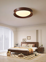 Modern Geometric Double Half Round LED Flush Mount Ceiling Light Minimalist Interior Fixture